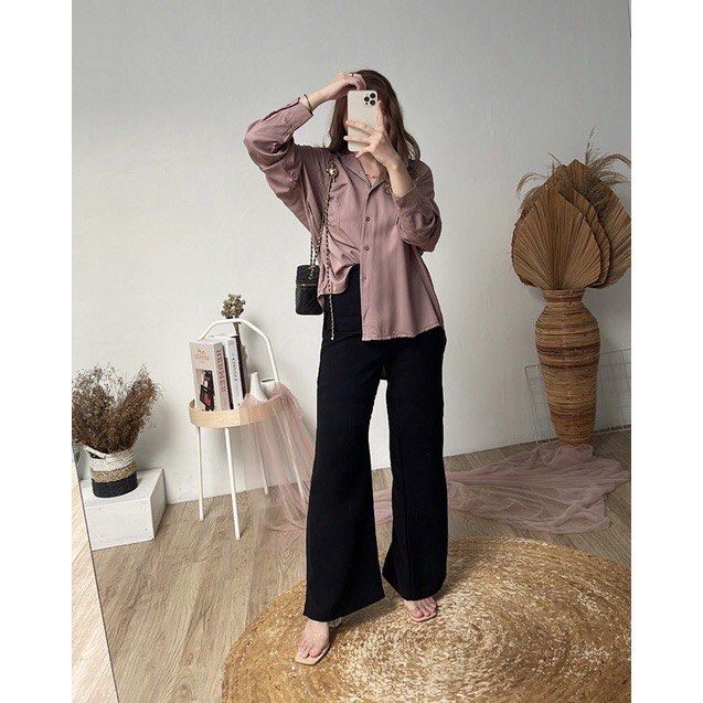 Goldie Longshirt Fesyen Wanita Pakaian Wanita Atasan Di Carousell