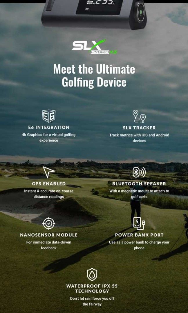 Golf launch monitor SLX Hybrid x3 Pro, Sports Equipment, Sports