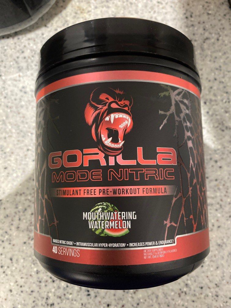 Gorilla Mode Nitric Stimulant Free Pre Workout, Health & Nutrition, Health Supplements, Sports