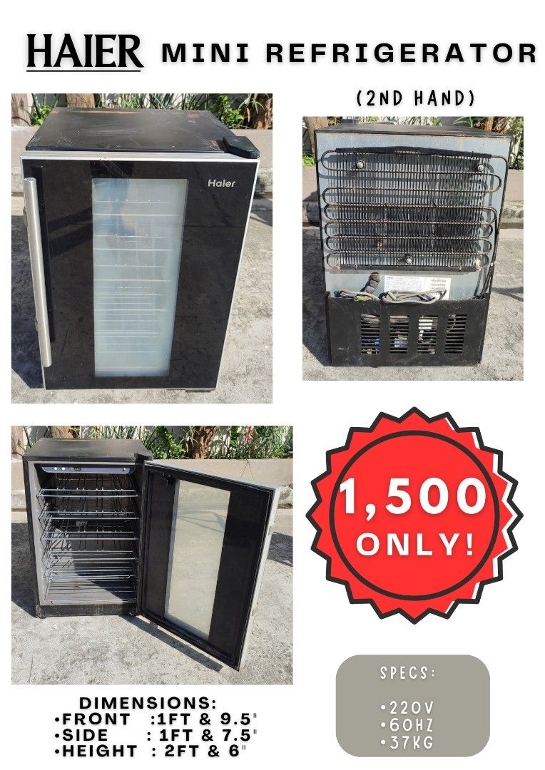 HAIER mini Refrigerator, Furniture & Home Living, Kitchenware