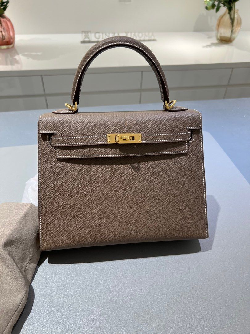 Hermes Kelly 25 Etoupe GHW Brand new!, Luxury, Bags & Wallets on Carousell