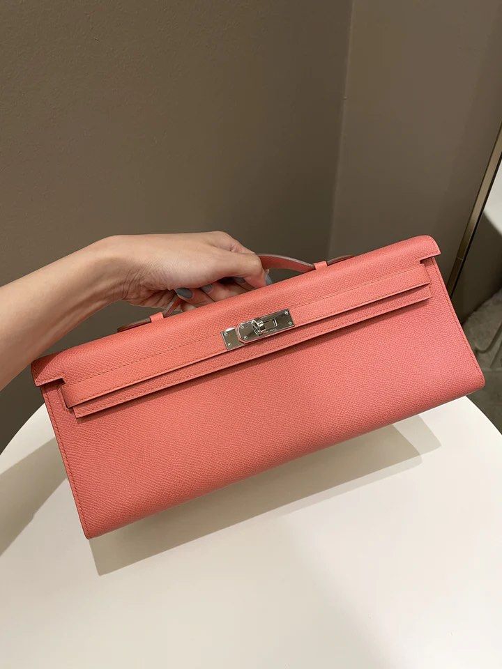 Hermes Kelly Cut Flamingo Epsom, Women's Fashion, Bags & Wallets, Clutches  on Carousell