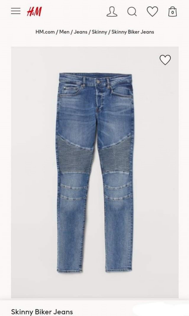 H&m cheap jeans biker