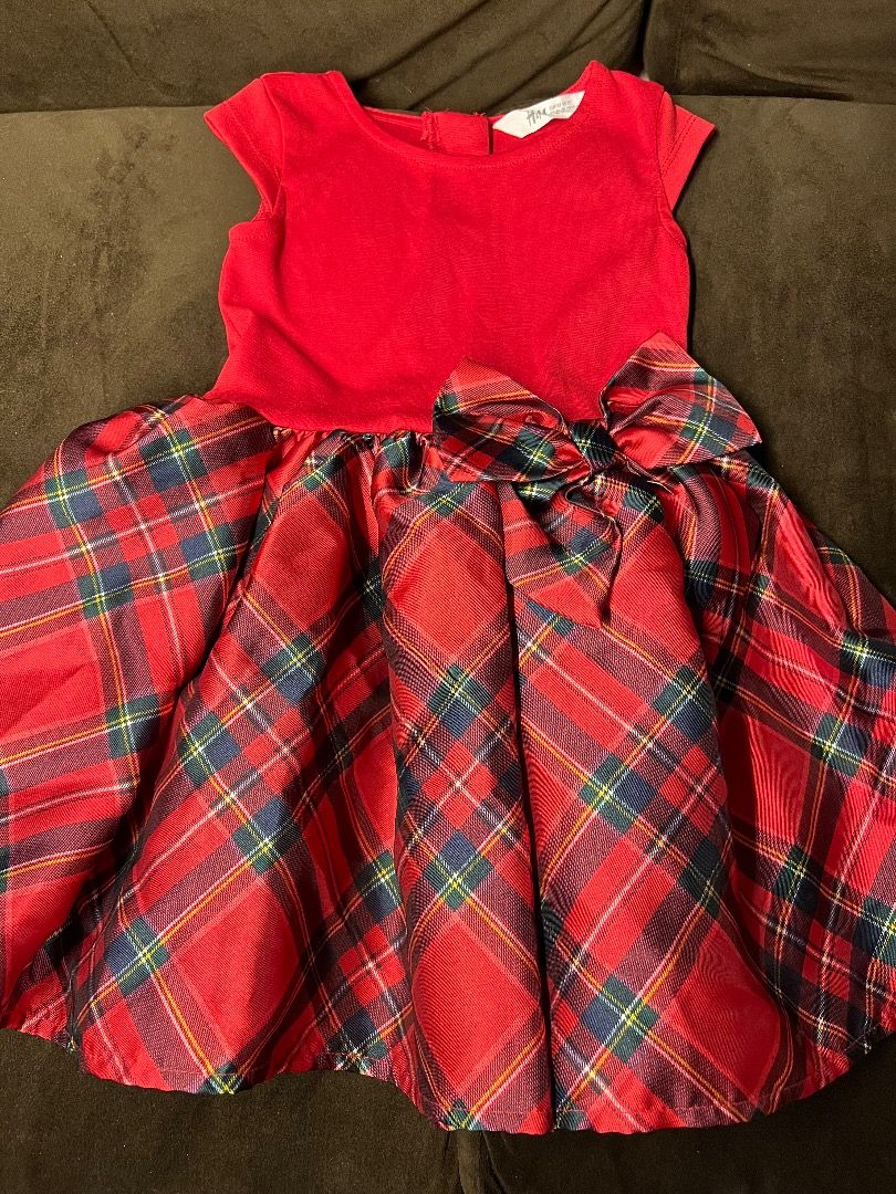 H&m red and top black dress