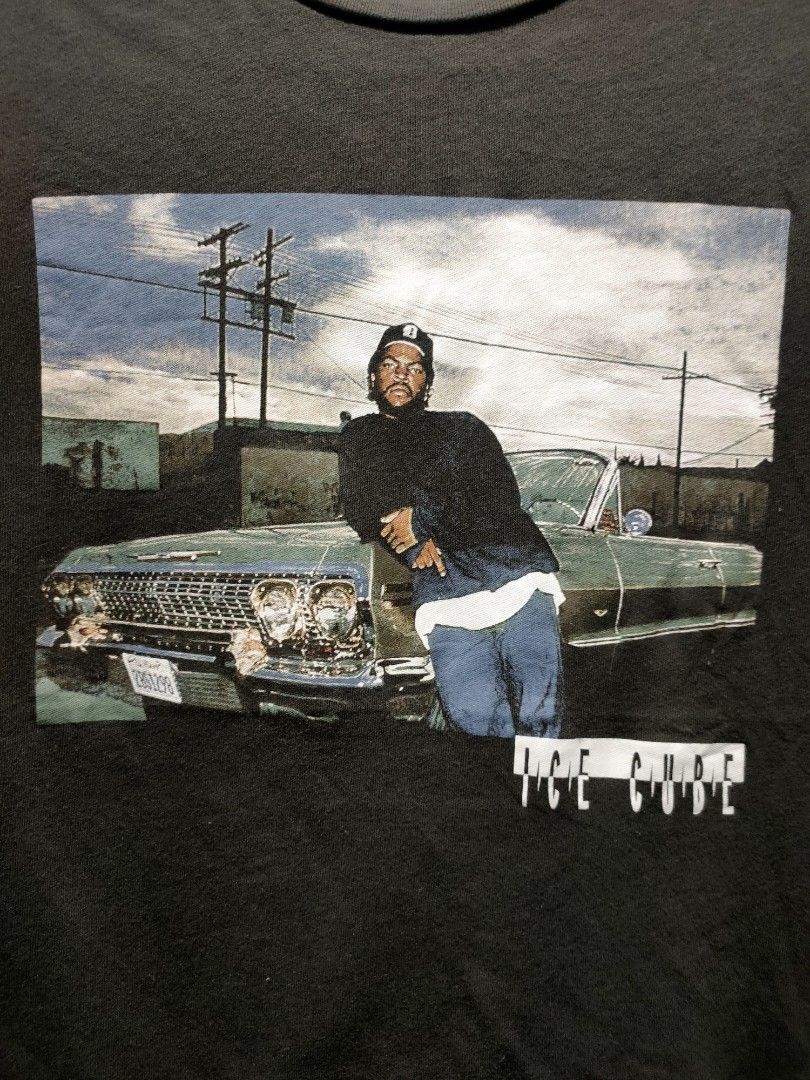 ICE CUBE Rap T-shirt, Men's XXL cotton black type Vintage Second Hand