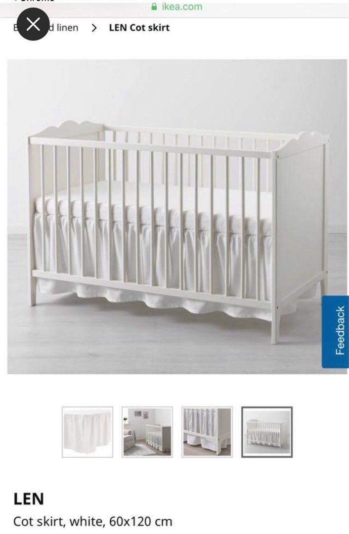 Ikea baby cot skirt