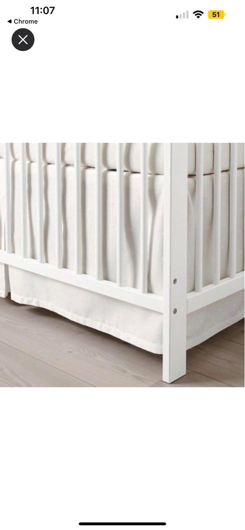 Ikea cot shop skirt