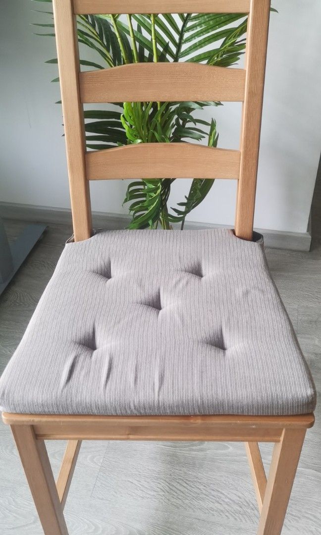 MALINDA Chair pad, gray, 16/14x15x3 - IKEA