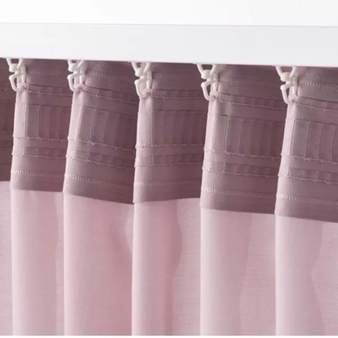 IKEA GUNRID Pink Air Purifying Curtains, Furniture & Home Living, Home