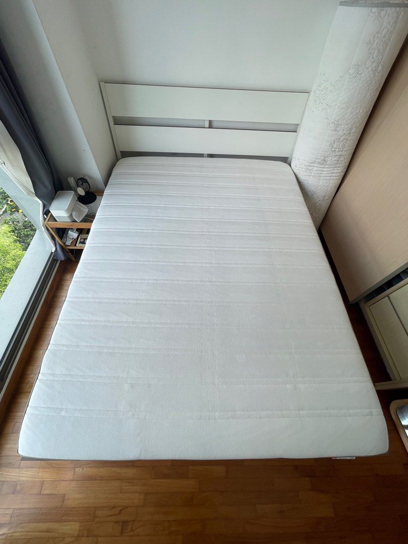 Ikea Hamarvik Queen Mattress, Furniture & Home Living, Furniture, Bed