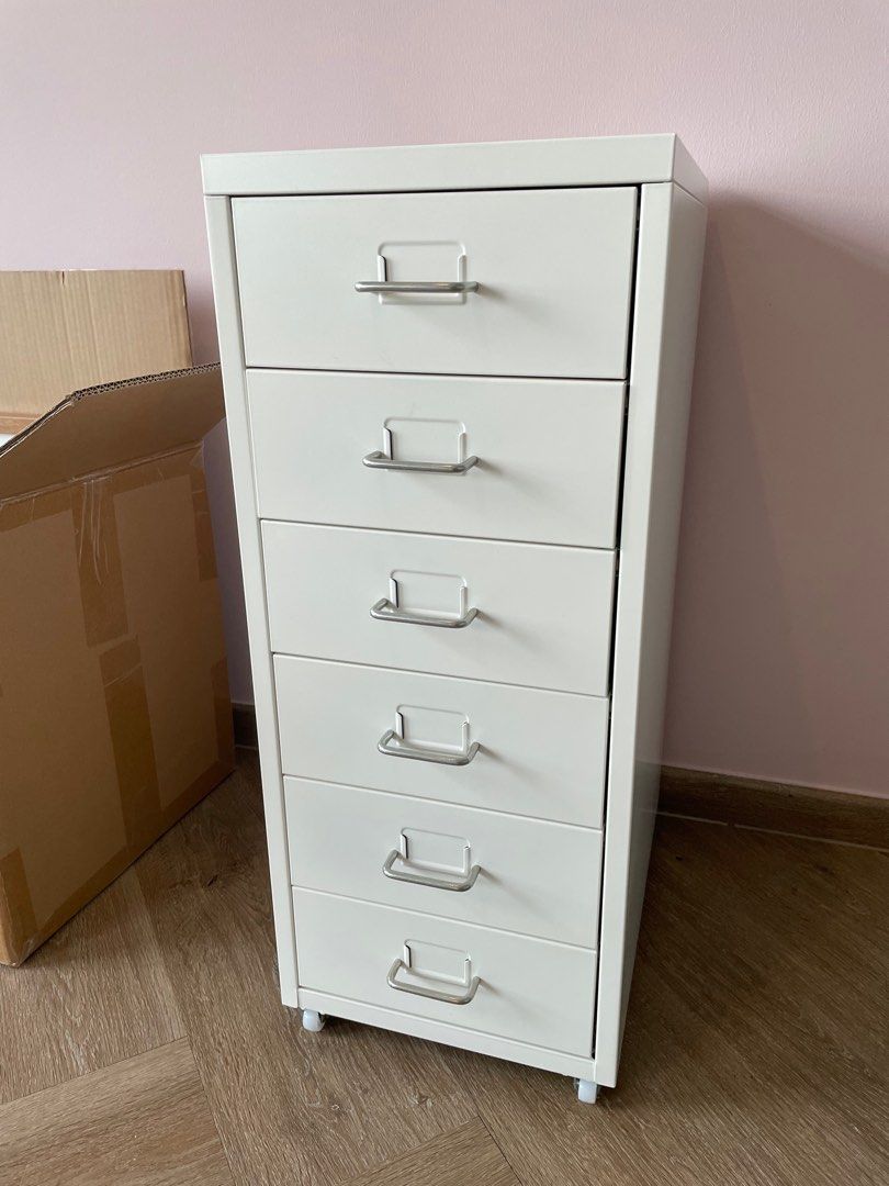 HELMER Drawer Unit On Casters, White, 28x69 Cm (11x271/8&quot