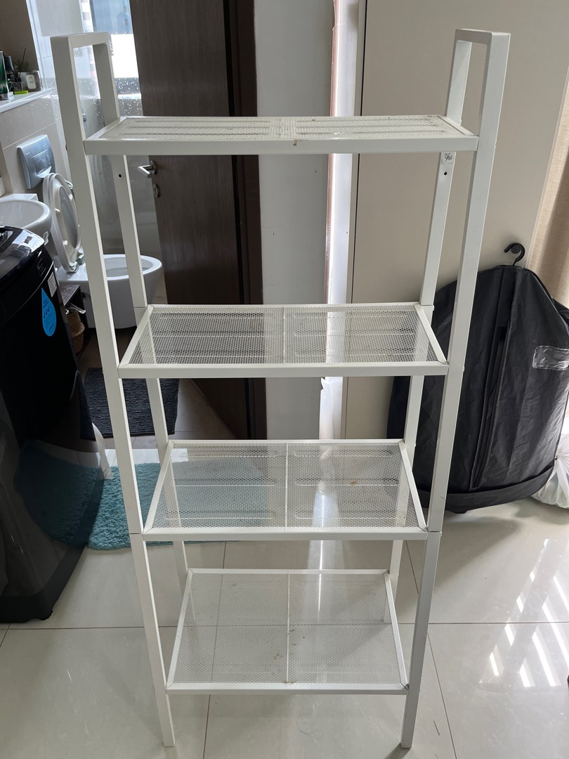 IKEA metal white shelf, Furniture & Home Living, Furniture, Shelves
