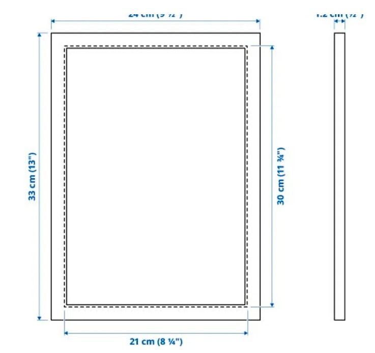 IKEA PHOTO FRAME 21 X 30cm 4 per piece6 pieces available, Furniture & Home Living, Home Decor