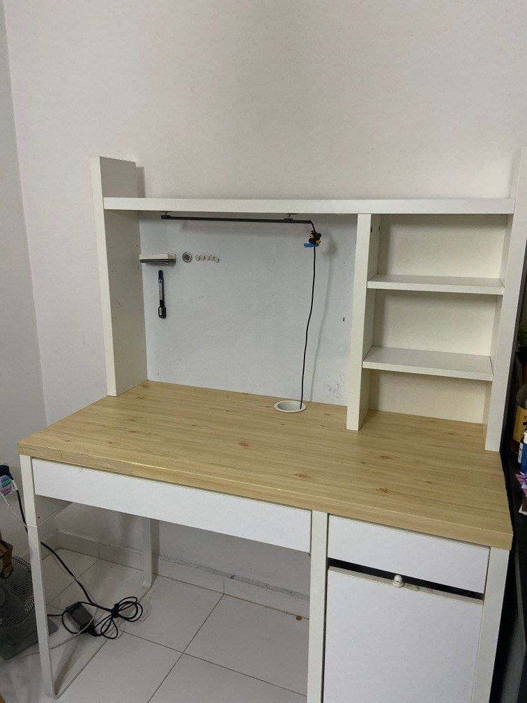 IKEA TABLE WITH DRAWERS, Furniture & Home Living, Furniture, Tables