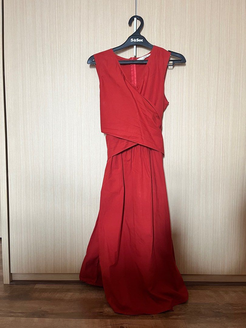Maje robe longue rouge outlet