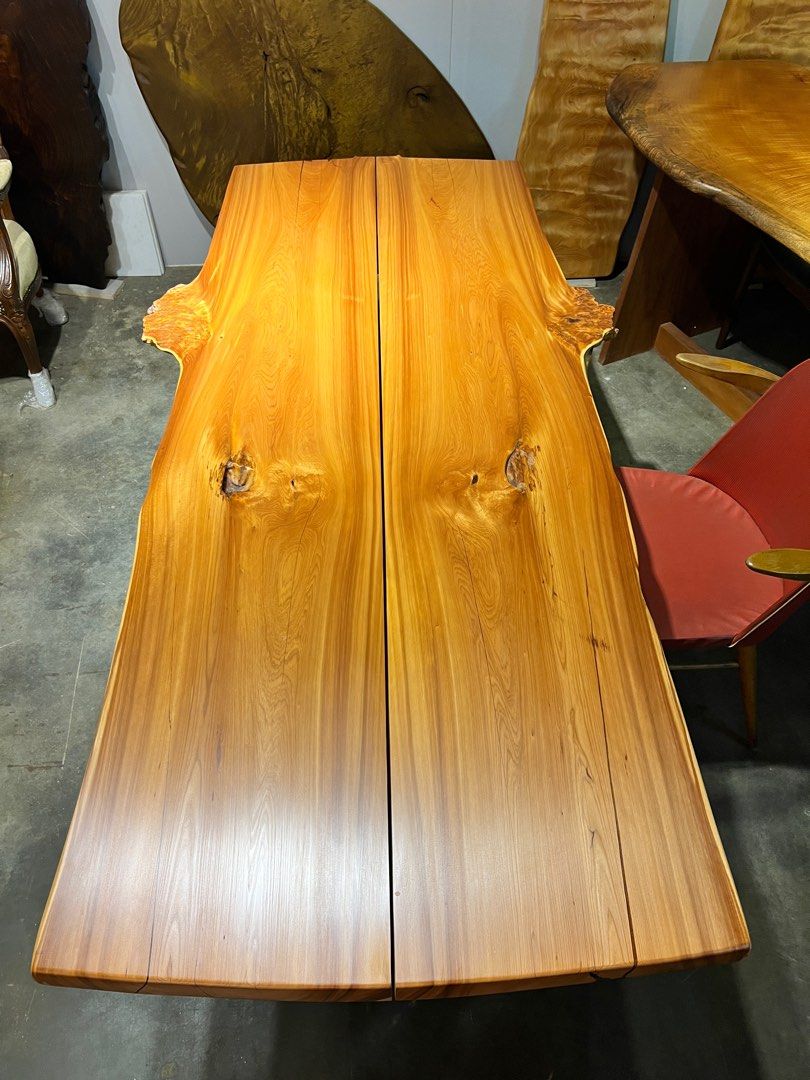 Incense Cedar Wood Slab Dining Table, Furniture & Home Living