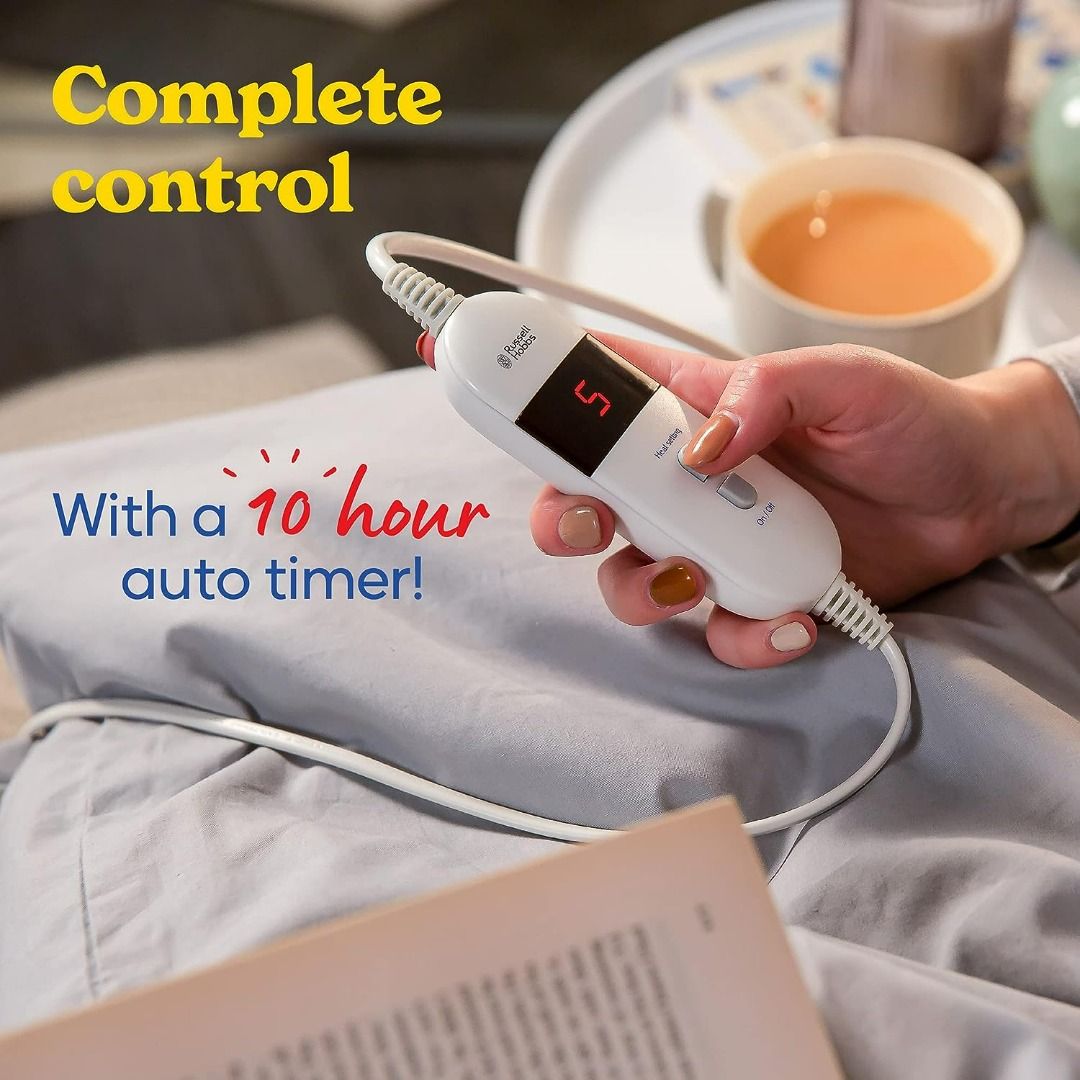 J051) RUSSELL HOBBS ELECTRIC BLANKET, LUXURY SHERPA FLEECE HEATED