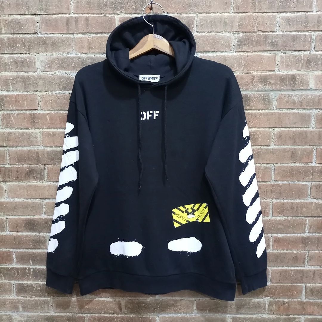 Jaket hoodie off white top