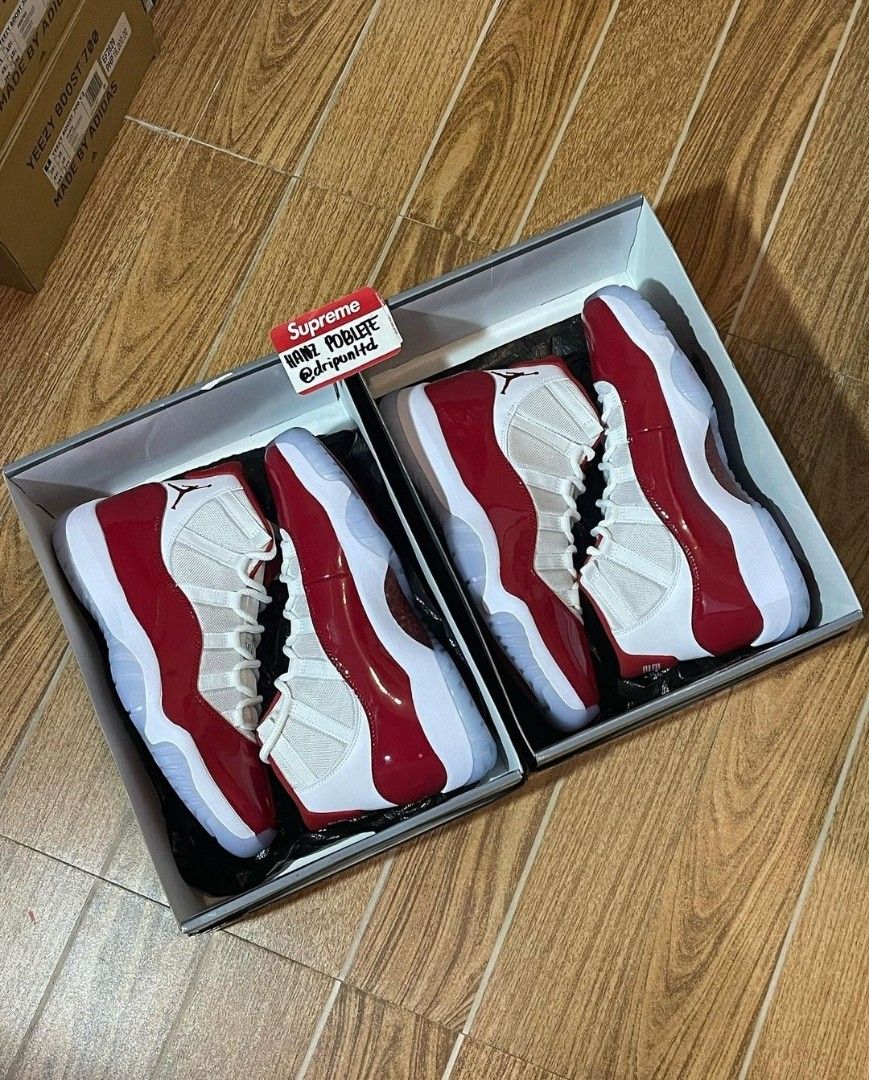Jordan 11 Retro Cherry (Category: Sneakers) located in Mandaluyong City. Submitted by dripunltd (Listing ID 1249077804, Image 1). Description: Jordan 11 Retro cherry size 10(2) - 12,000 each size 10.5 - 12,500.