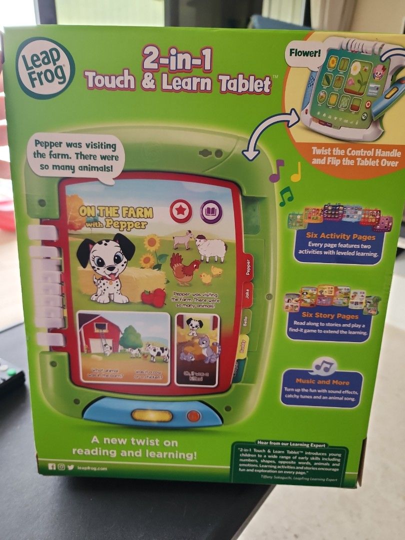 Leap frog 2 in 1 touch and learn tablet, Babies & Kids, Infant Playtime