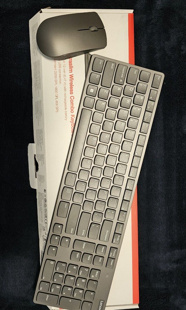 Prof Ultraslim Wireless Tastatur + Maus FR – Schlankes Set, Kabellos, Für Einfache Bedienung