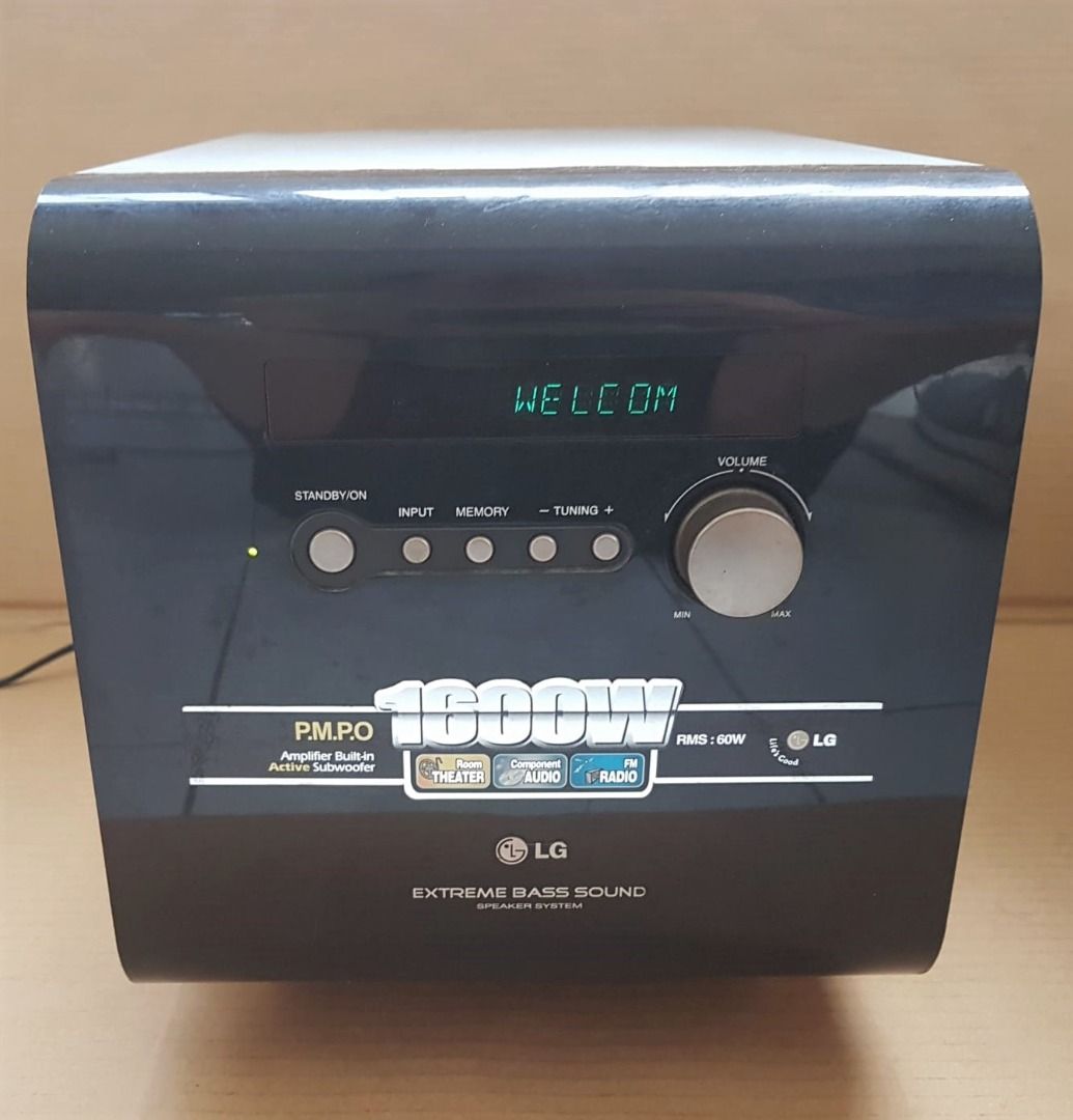 LG Extreme Bass Sound Speaker System, NW930AT, Builtin Amplifier, 1600 Watts, FM Radio, HIFI