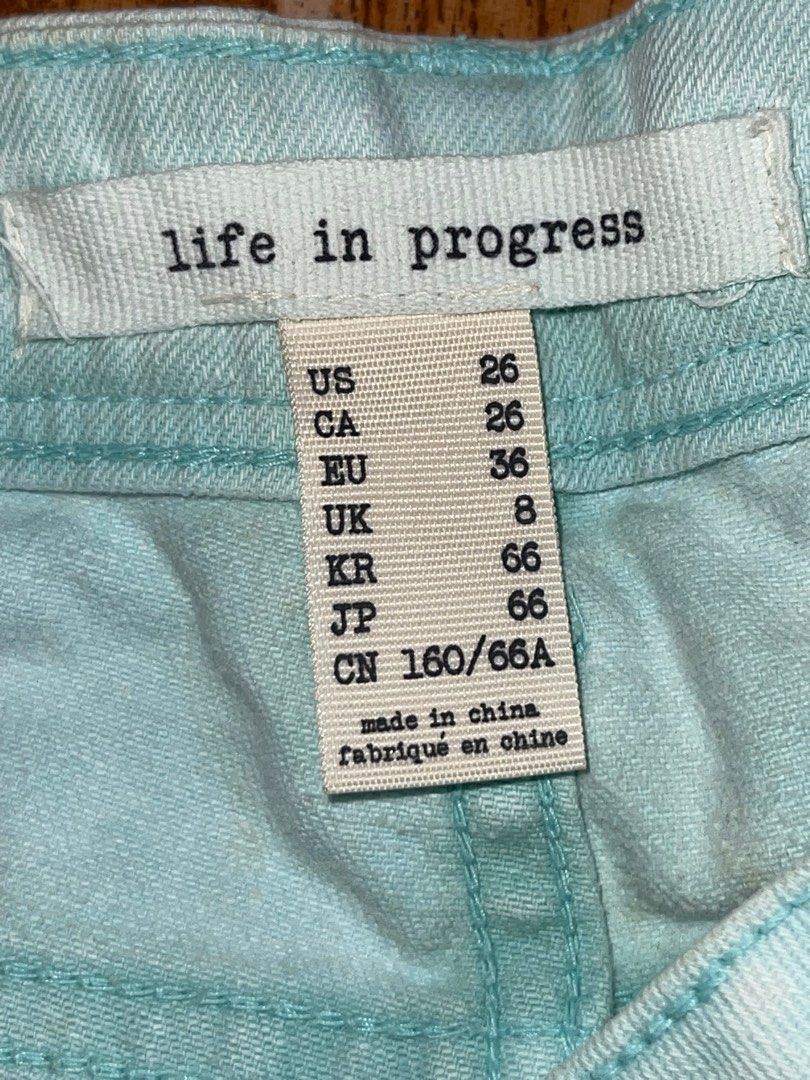 life in progress turquoise short shorts on Carousell