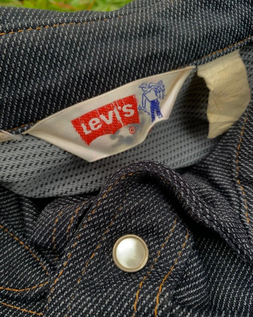 Longshirt Levis Dacron Vintage 1970 Pearl Snap Button Western, Not Lee