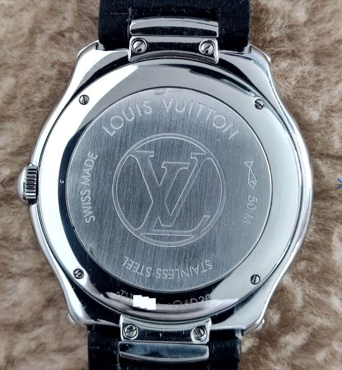 Louis Vuitton Gray Stainless Steel Fifty Five GMT Automatic Q6D30 Men's  Wristwatch 41 MM Louis Vuitton