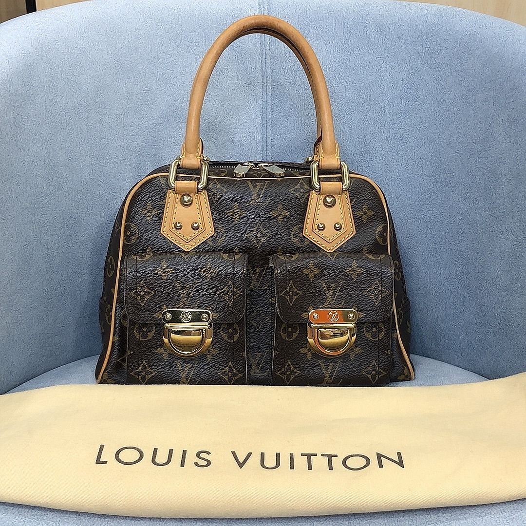 LOUIS VUITTON Monogram Manhattan PM Handbag - GHW 