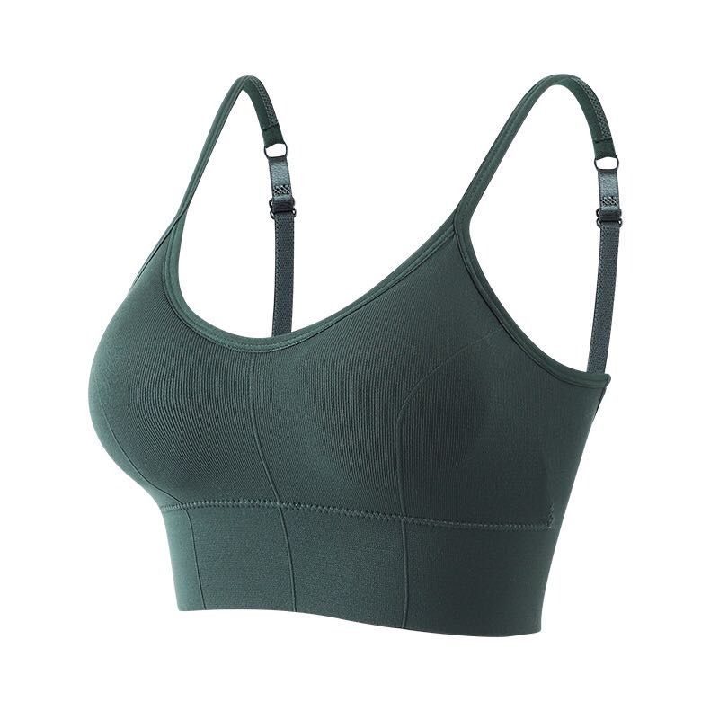 Green Sports Bra Active Wear Medium Large Crop Tops Yoga Tube Top Woman  Sleeveless Seamless Tank Tops Sports Gym Workout Running Fitness Lingerie  2023, Women's Fashion, Activewear on Carousell