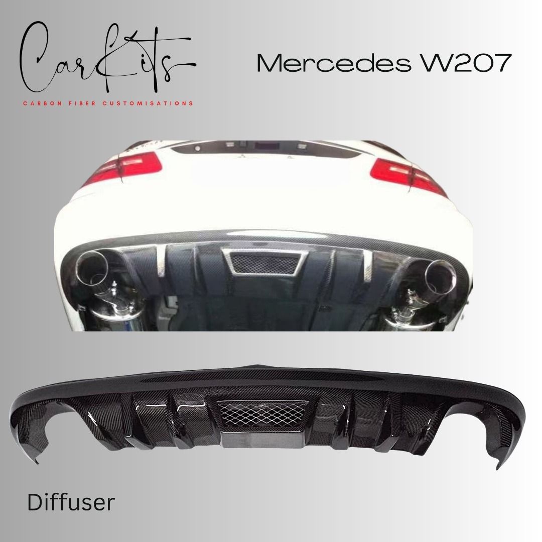 Mercedes Benz W207/C207/A207/E200/E250 Standard Model Carbon Diffuser ...