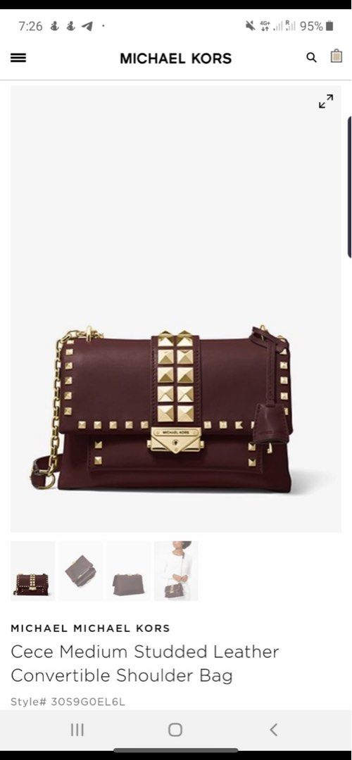 Michael Kors Cece Medium Studded Leather Convertible shoulder bag