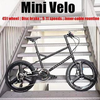 Mini Velo bike / city bike / lady bike / gravel bike - Seaboard 451 - Frameset ( $450) / complete bike ($950+) - lightweight Chromely steel frameset | inner cabling | Disc brake | 451 22inch wheelset | 9-11 speed | carbon wheel| customization,test ride!!!