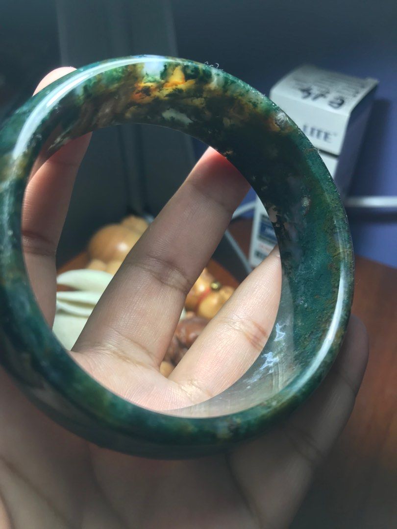 Moss online agate bangle