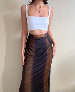 Most favorite vintage two-toned mesh maxi skirt