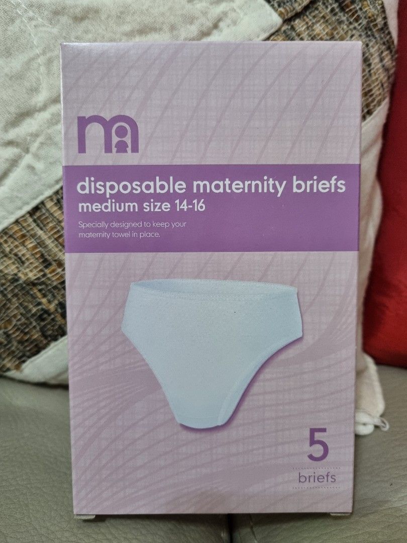 mothercare disposable maternity briefs medium (size 14-16) - 5 pack -  Mothercare