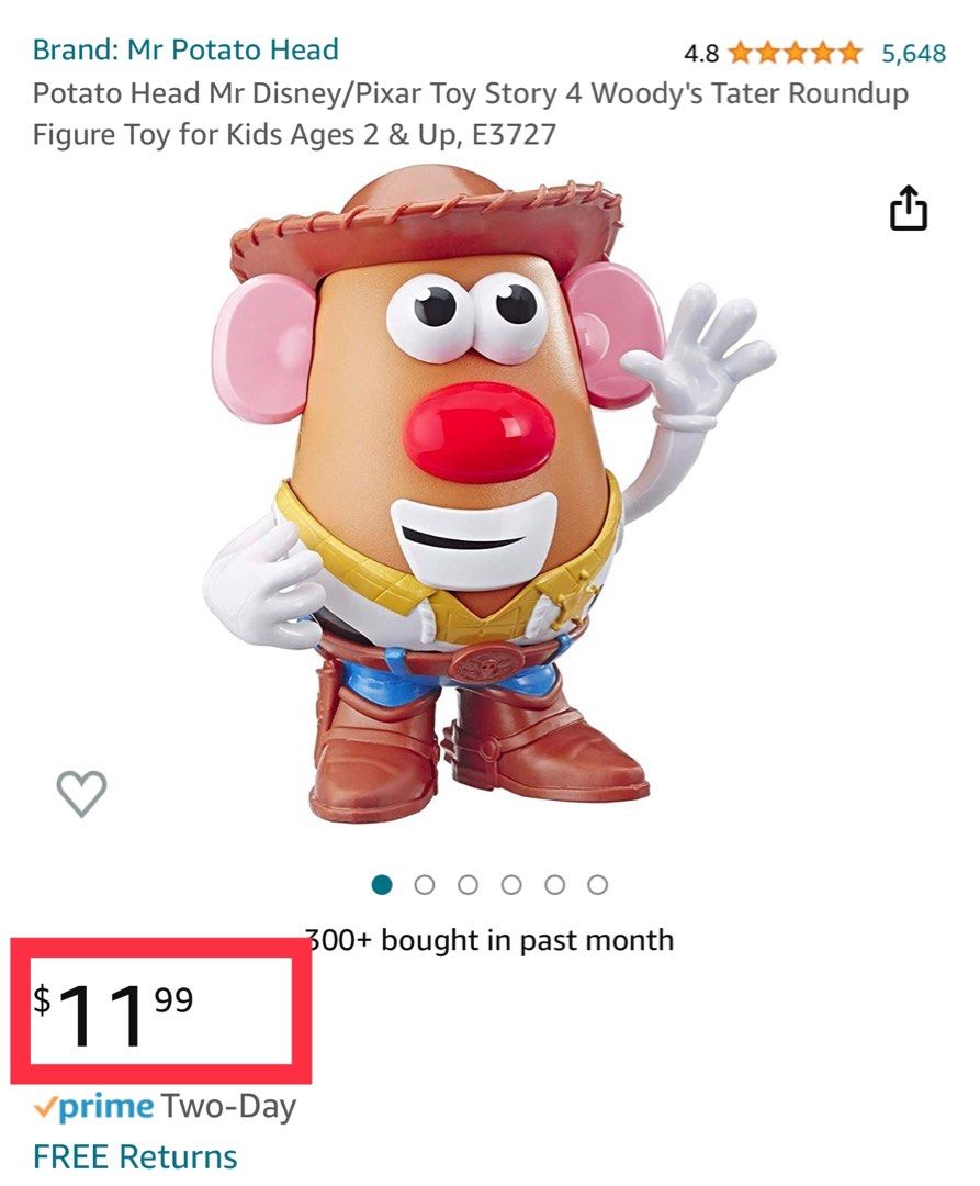 Mr Potato head interactive toy. Toy Story