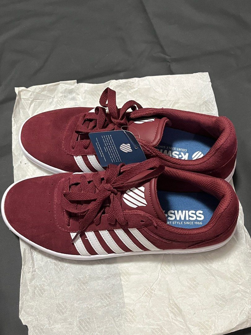 NEW EU41 K Swiss burgundy casual footwear shoes