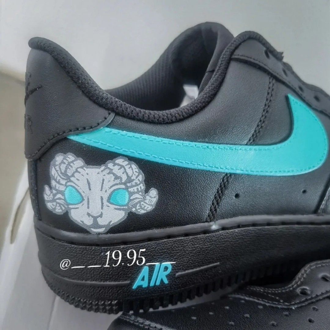 Black air force with blue tick clearance