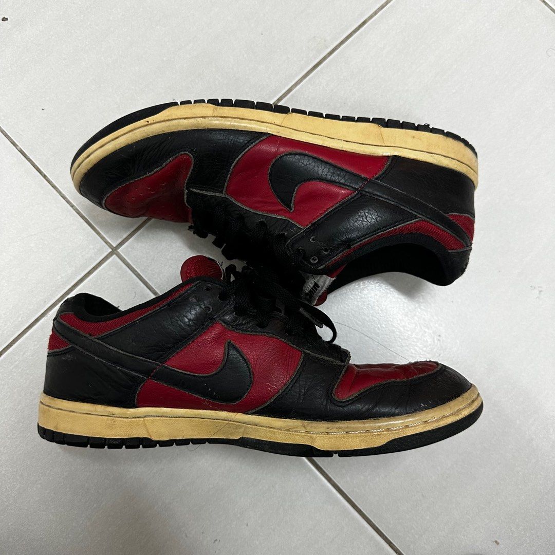 Nike Dunk Low Varsity Red & Black 2010, Men's Fashion, Footwear