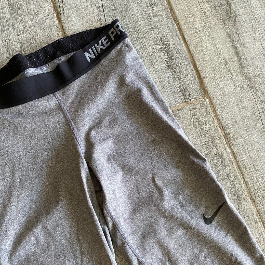 Nike Womens Leggings Tight Fit Regular Length Black & Grey Swoosh Leg 1X 2X  3X | eBay