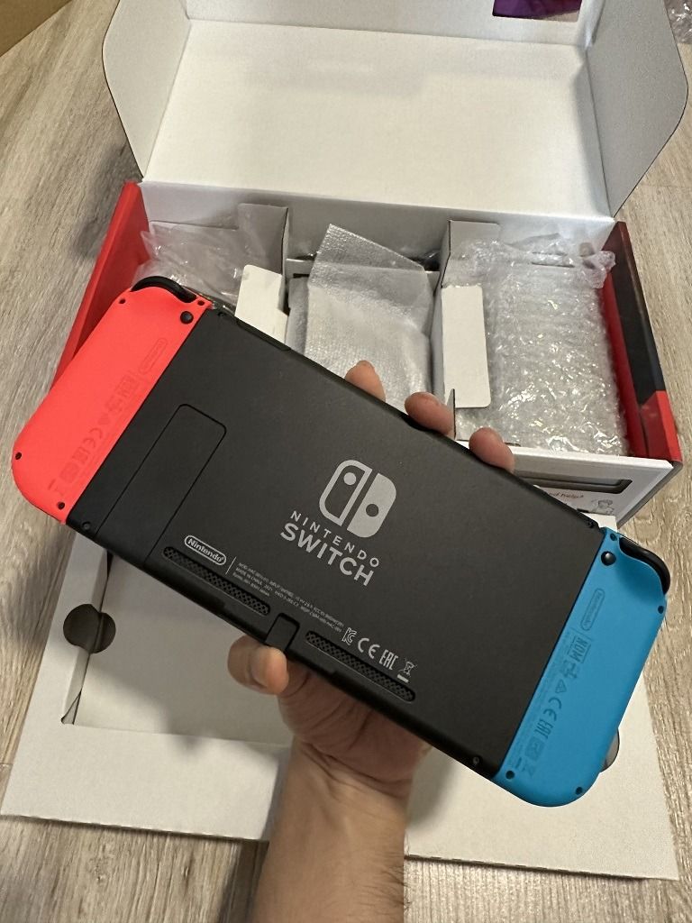 Nintendo Switch V2 Modded Jailbreak Neon Console with Dual Boot 128GB