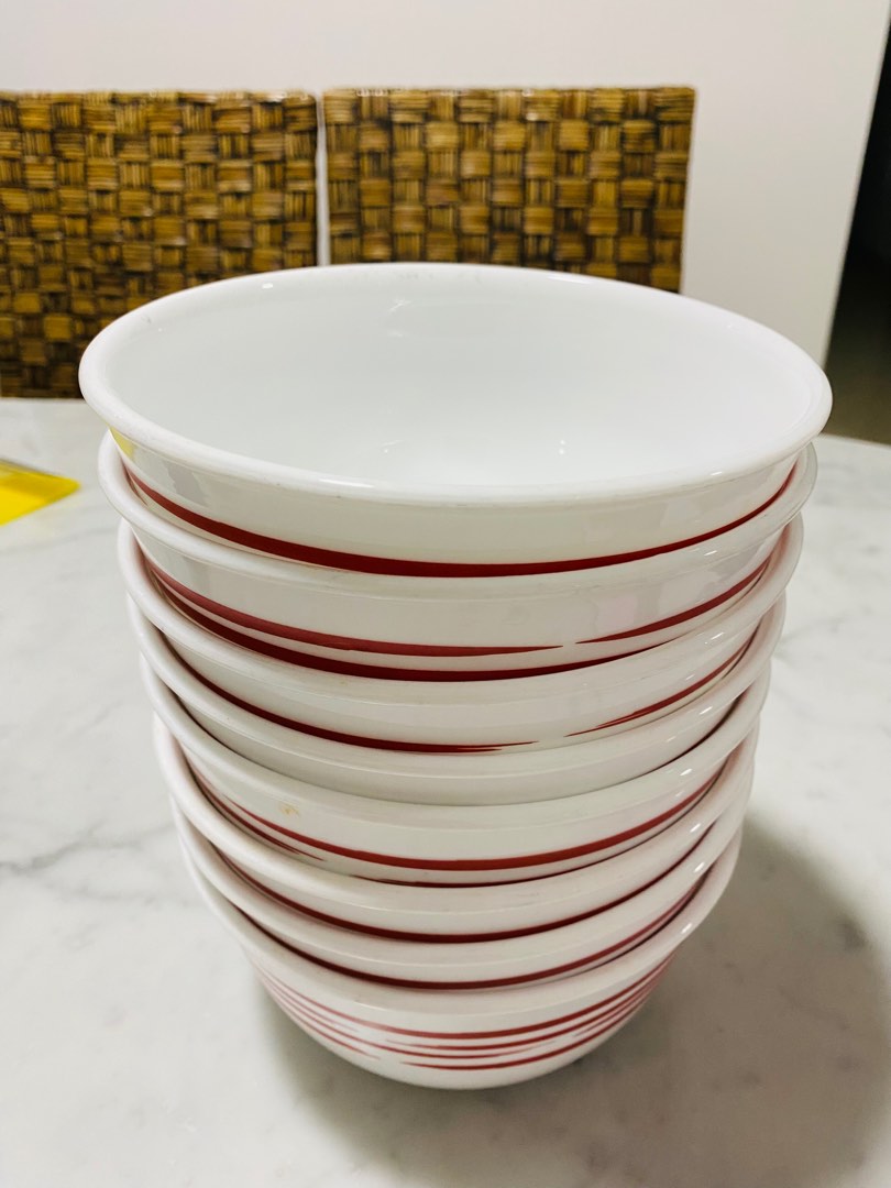 NTUC Corelle Brushed Collection Noodle Bowl x 8, Furniture & Home