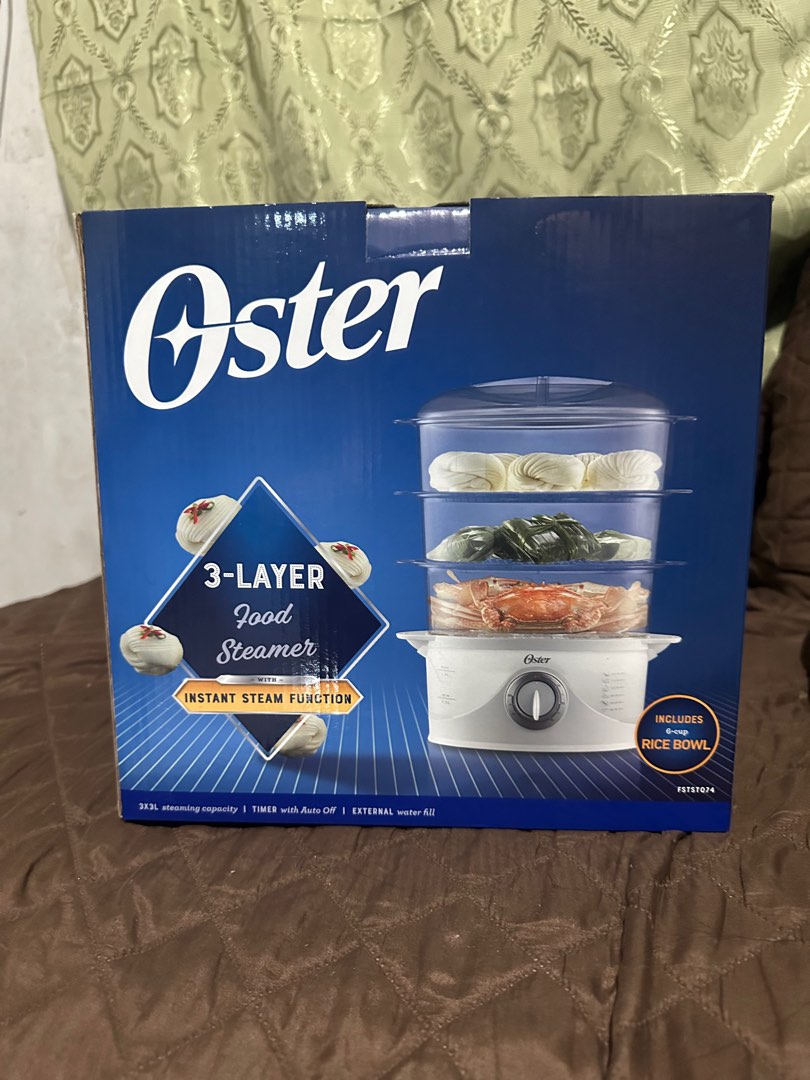 Oster 3 Layer Food Steamer w/ 6 cup rice bowl on Carousell