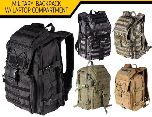 Tactical backpack with laptop compartment 2025