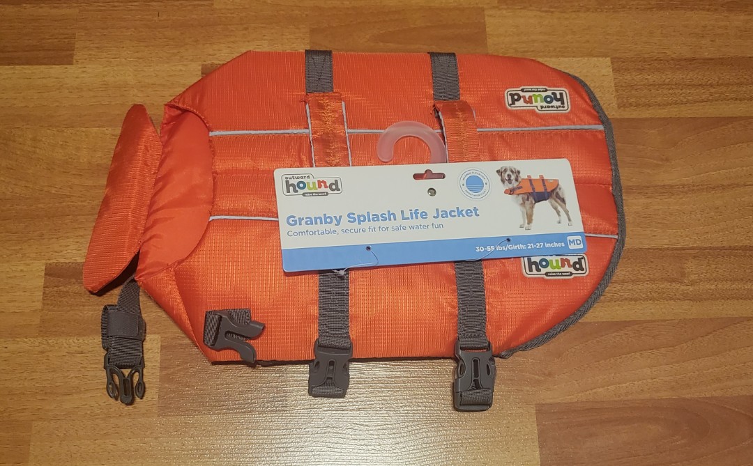 Outward Hound Granby Splash Orange Dog Life Jacket, Large