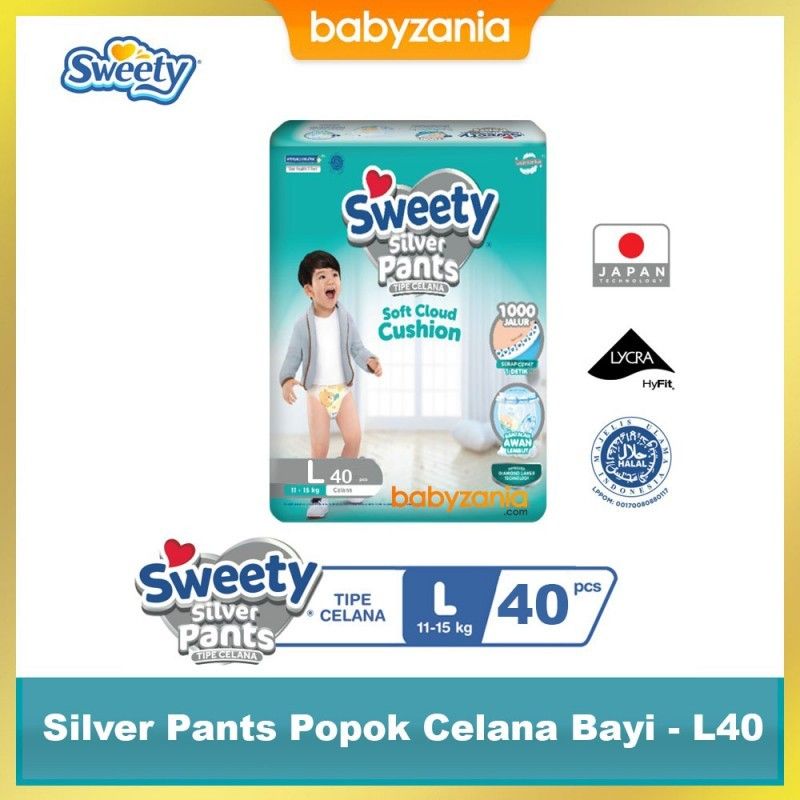 Pampers Sweety Silver Pants L 40 on Carousell
