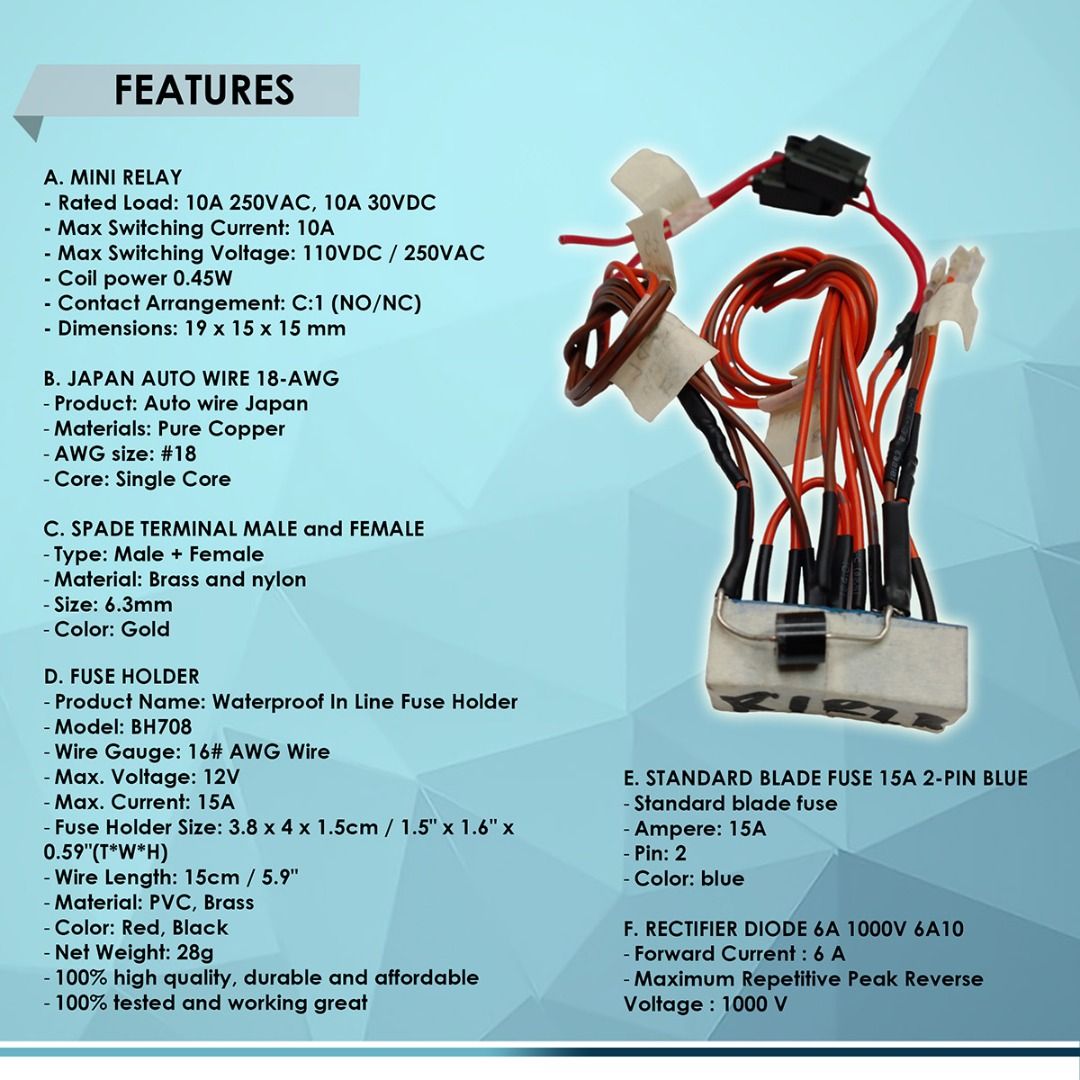 PASSING LIGHT MDL HIGH LOW with HORN 3RELAY WIRING SETUP, MINI RELAY 5