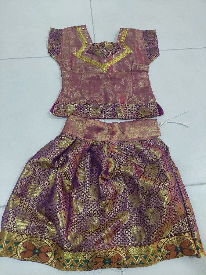 Pattu pavadai for newborn shop